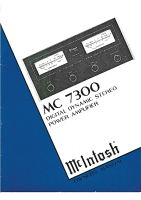 McIntosh MC-7300 - Owners manual 